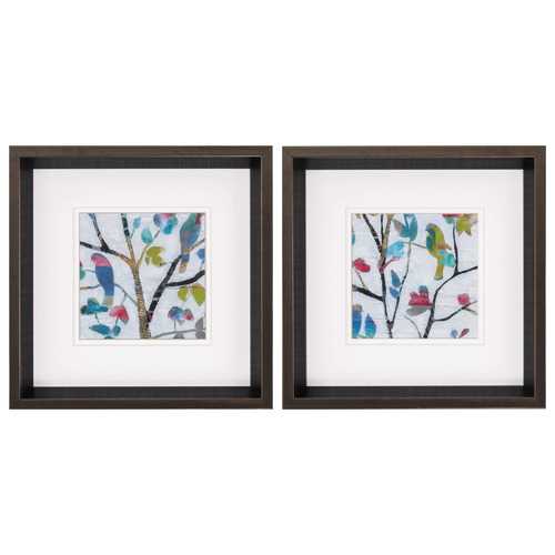 12" X 12" Brushed Silver Frame Woodland Story (Set of 2)