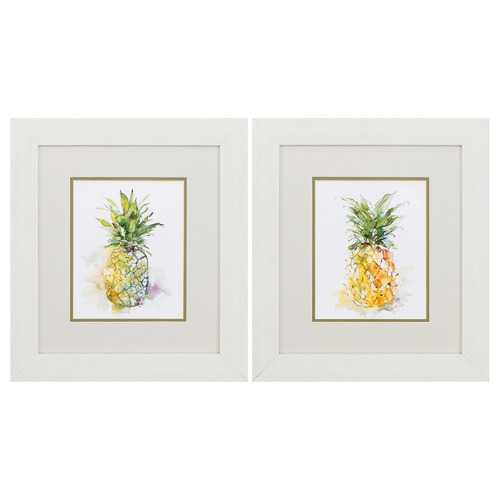 16" X 18" White Frame Delicious Ripe (Set of 2)