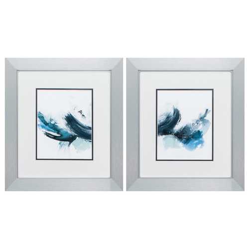 17" X 19" Silver Frame Coastal Crush (Set of 2)