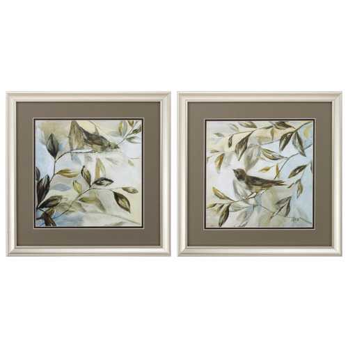 18" X 18" Champagne Gold Color Frame  Spring Fling (Set of 2)