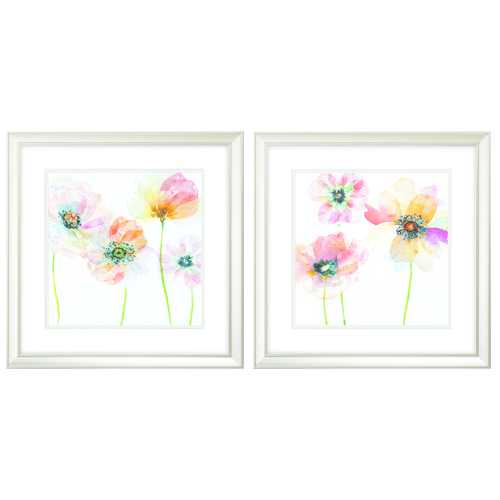 18" X 18" Champagne Gold Color Frame  Summer Fields (Set of 2)