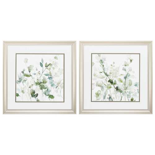 18" X 18" Champagne Gold Color Frame  Sage Garden Set of 2