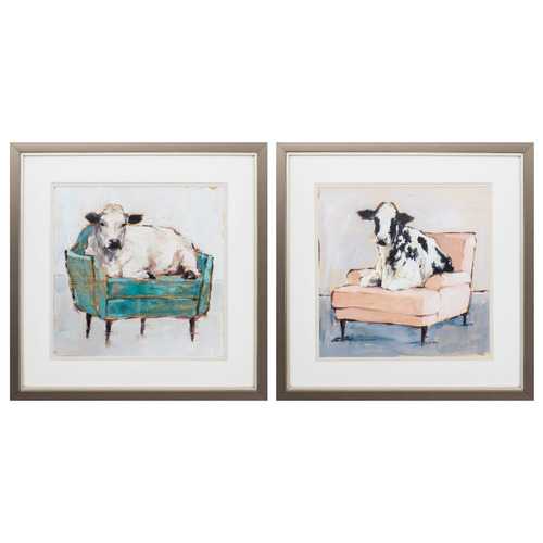 17" X 17" Metallic Bronze Frame Mooving In (Set of 2)