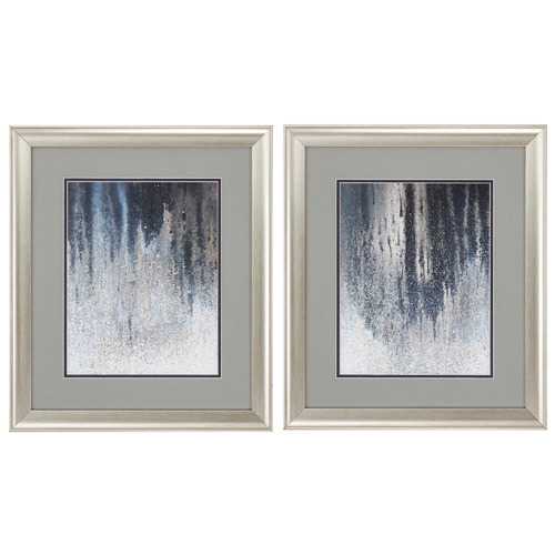 19" X 22" Brushed Silver Frame Summer Woods (Set of 2)