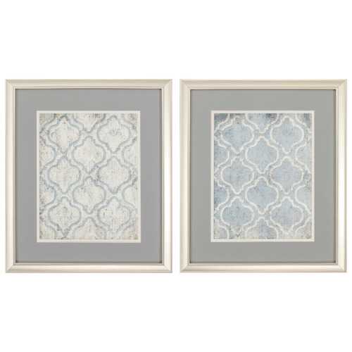 18" X 21" Champagne Gold Color Frame  Blue Wall (Set of 2)