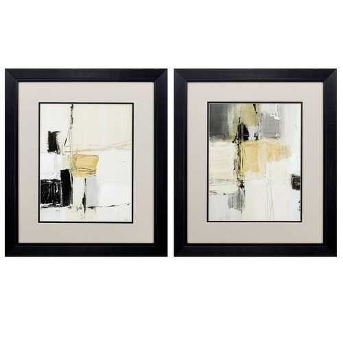 19" X 22" Black Frame Earth Tone Variety (Set of 2)