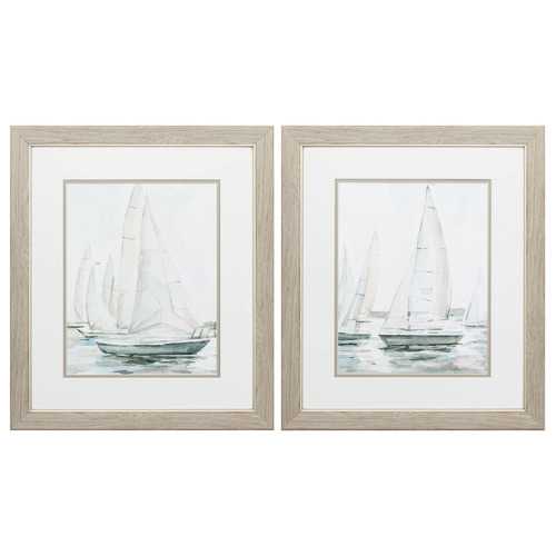 19" X 22" White Frame Soft Sail (Set of 2)
