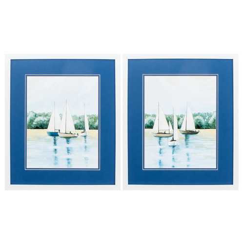 17" X 20" Matte White Frame Afternoon Sail (Set of 2)