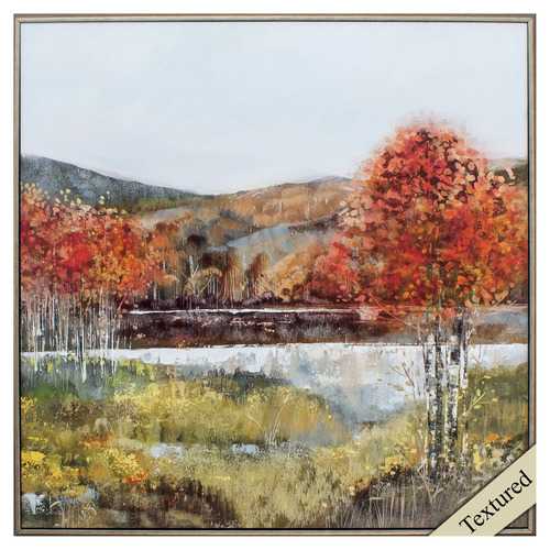 25" X 25" Champagne Frame Autumn Breeze I