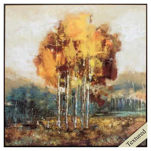 28" X 28" Brown Frame A Weathered Scape I