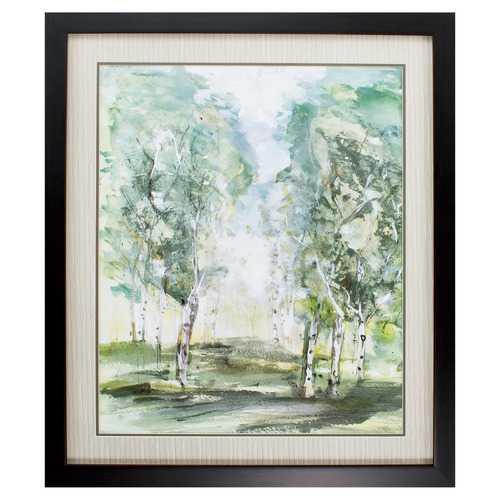 29" X 34" Brown Frame Birch Meadow