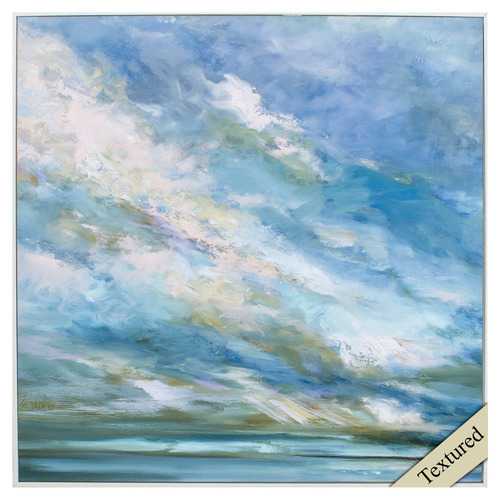 26" X 26" White Frame Coastal Sky 3