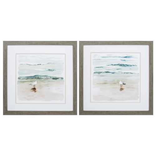 27" X 27" Woodtoned Frame Seagull Cove (Set of 2)