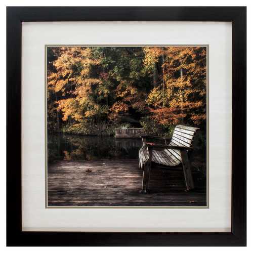 26" X 26" Brown Frame Autumn Rest