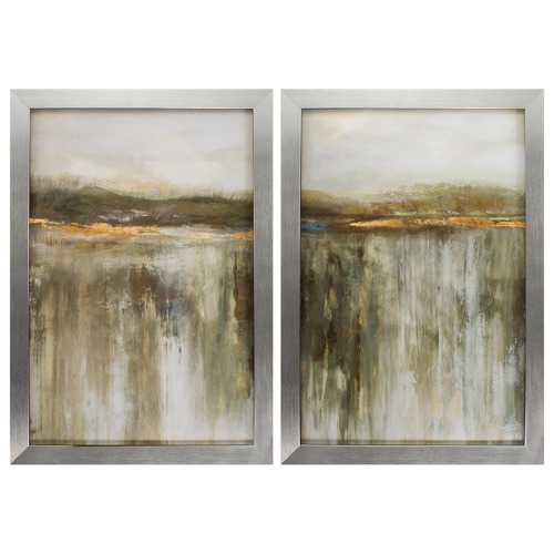 22" X 32" Silver Frame Fenland (Set of 2)