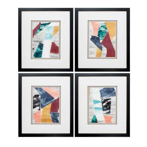 18" X 21" Dark Wood Toned Frame Color Edge (Set of 4)