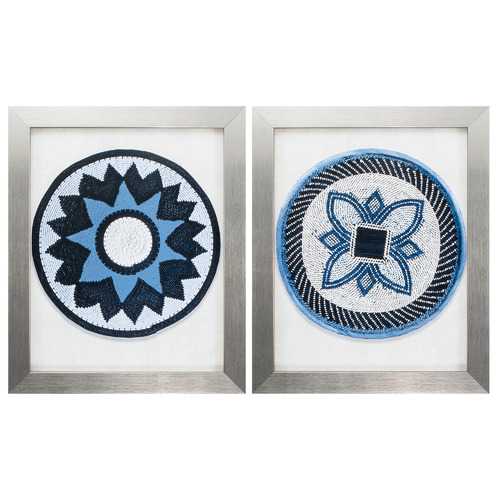 18" X 22" Silver Frame Mrembo Nzuri (Set of 2)