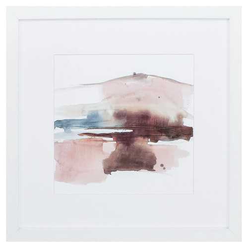 27" X 27" White Frame Earth Horizon I