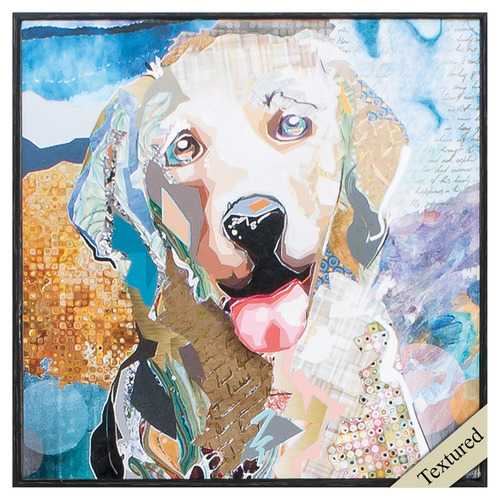 12" X 12" Distressed Black Frame Lab