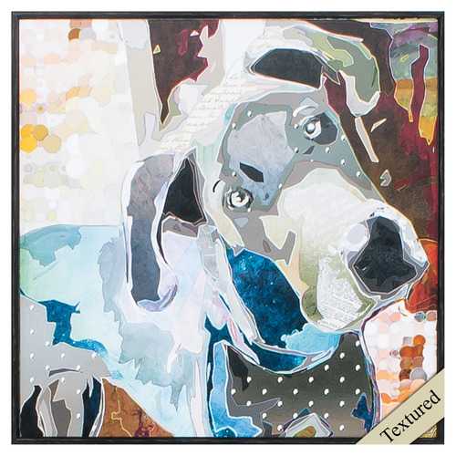 12" X 12" Distressed Black Frame Britt