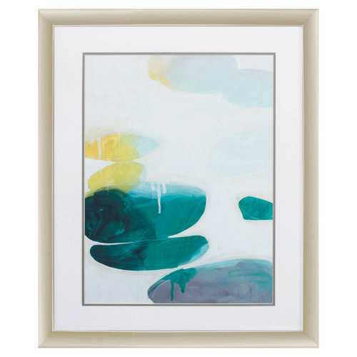 26" X 32" Champagne Gold Color Frame  Stacking Stones II