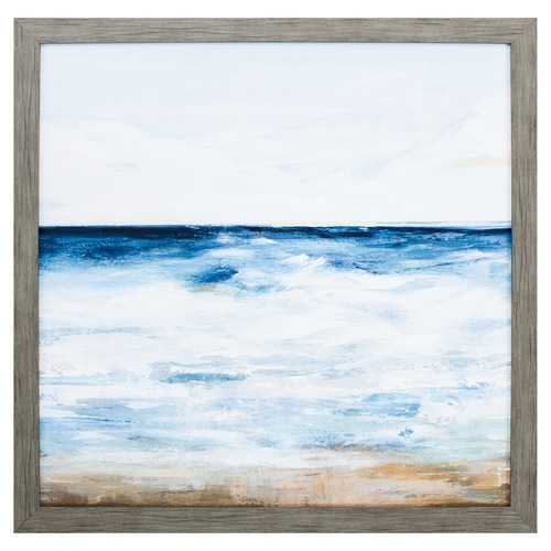 30" X 30" Woodtoned Frame Ocean I