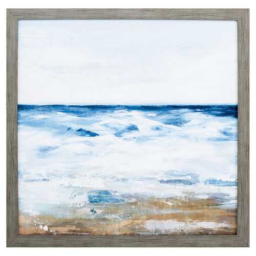 30" X 30" Woodtoned Frame Ocean II