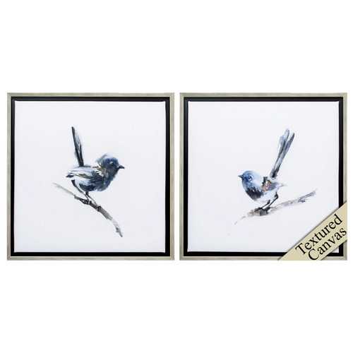 21" X 21" Silver Frame At Attention Waiting (Set of 2)
