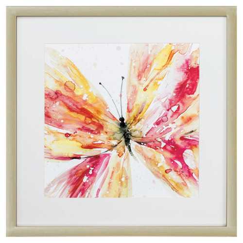 29" X 29" Champagne Gold Color Frame  Butterfly Fling II