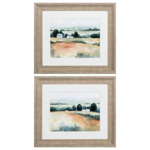 23" X 20" Champagne Color Frame  Family Farm (Set of 2)