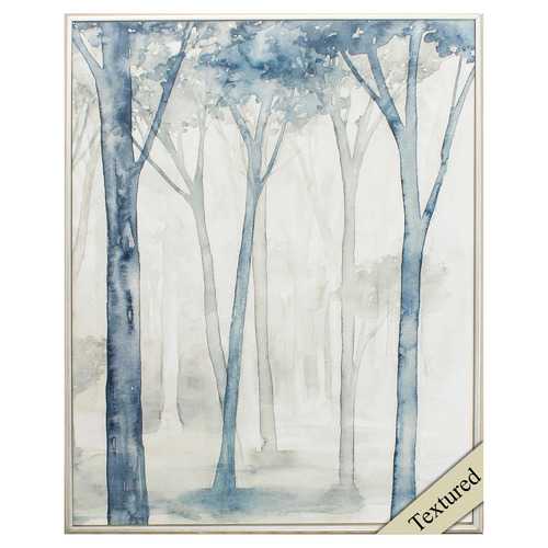 17" X 21" Brushed Silver Frame Whispering Woodland II