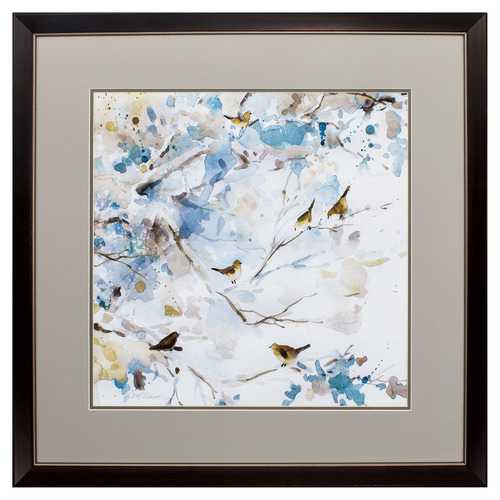 30" X 30" Brown Frame Topaz Spring I