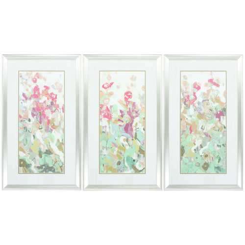 21" X 36" Brushed Silver Frame Renew Triptych (Set of 3)