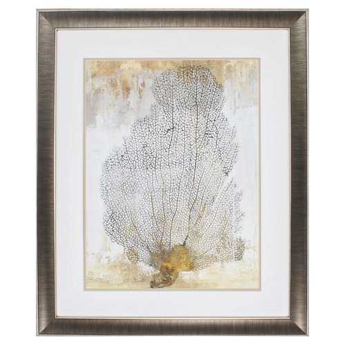 28" X 34" Gunmetal Gray Frame Coral Splendor II