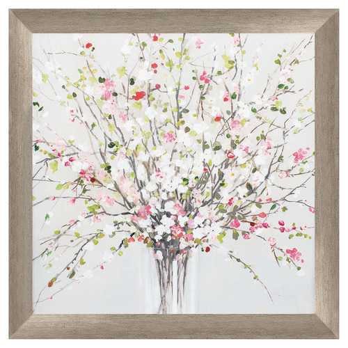 30" X 30" Champagne Color Frame  Spring Bouquet