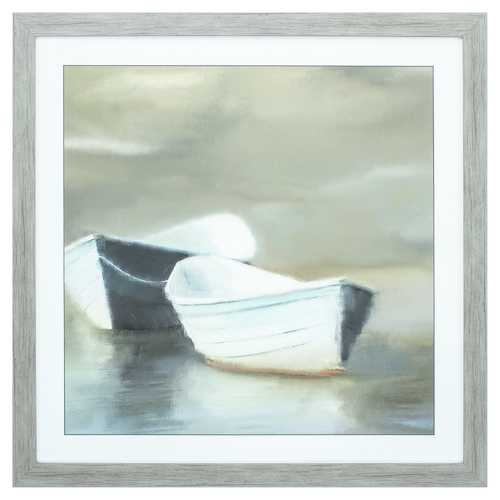 30" X 30" Woodtoned Frame Boat Friends