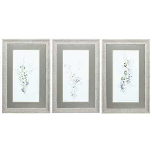 22" X 34" Champagne Color Frame  Botanica Whimsy (Set of 3)