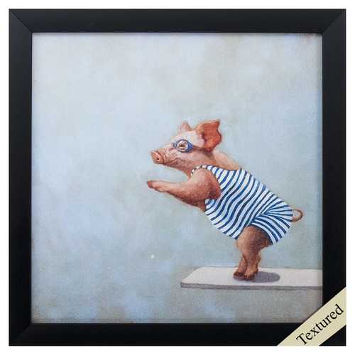 11" X 11" Black Frame The Plunge