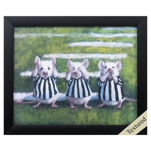 11" X 9" Black Frame Three Blind Mice