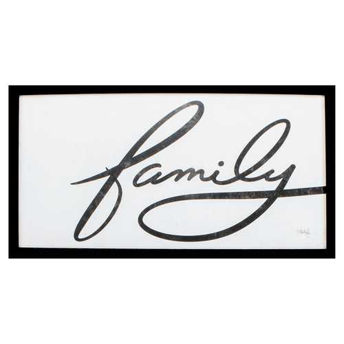 25" X 13" Silver Frame Family