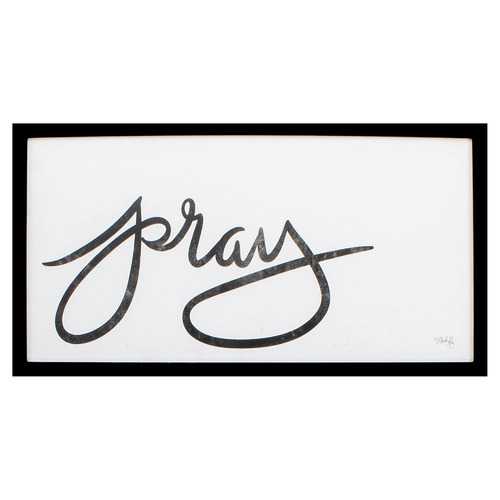 25" X 13" Silver Frame Pray