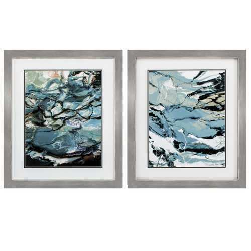 23" X 27" Silver Frame Marble (Set of 2)