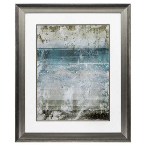 28" X 34" Silver Frame Splattered Edge I
