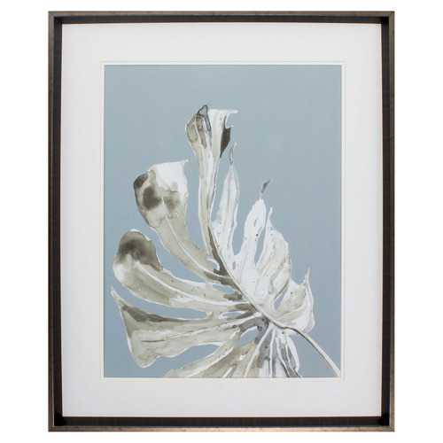 26" X 32" Brushed Silver Frame La Naturaleza On Gray II