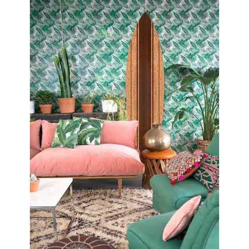 Natural Brown Variegated Stripe Surfboard Wall Art