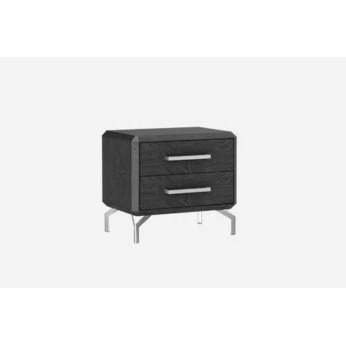 27" X 18" X 24" Grey Stainless Steel Nightstand