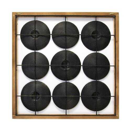 Distressed Multi-Color Metal & Wood Framed Plates