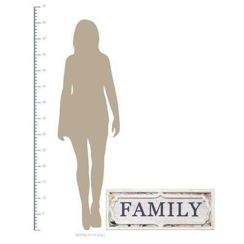 Distressed Shabby Chic Floral Family Framed Wall Art