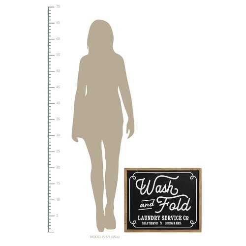 Wash and Fold Vintage Look Wood Framed Wall Art