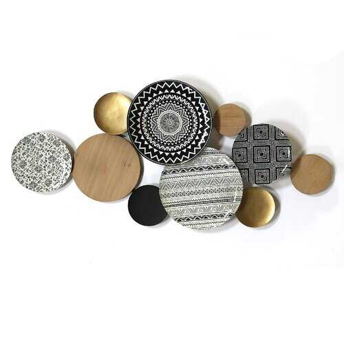 Boho Medley Metal & Wood Plates Wall Decor